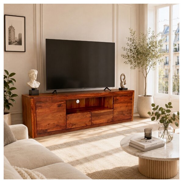 TV stolík Tina 200x60x45 indický masív palisander