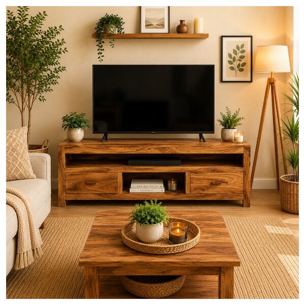 TV stolík Kali 150x50x45 indický masív palisander