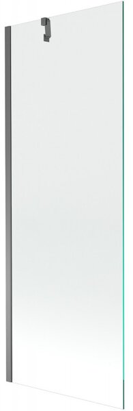 Mexen Next, 1-krídlová vaňová zástena 70 x 150 cm, 6mm číre sklo, grafitová, 895-070-000-00-00-95