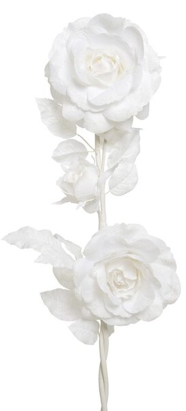 KAIMING Vianočné ruže s flitrami biela 26x132 cm
