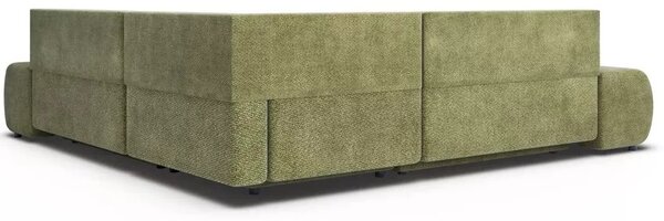 Rozkladacia sedačka s úložným priestorom SURREY 2 - khaki, ľavý roh