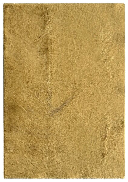 KOŽUŠINOVÝ KOBEREC, 120/160 cm, žltá Boxxx - Koberce