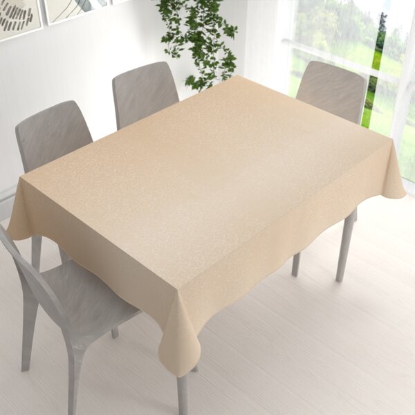 Biante Teflónový obdĺžnikový obrus TF-092 Ornamenty - béžová light 120x140 cm