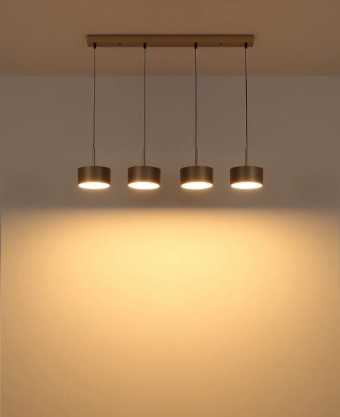 Globo 56964-4H - LED luster na lankách RAYMOND LED/40W/230V 3000K mosadz