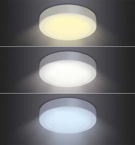 Solight WD172 - LED stropné svietidlo 18W/230V 3000/4000/6000K priemer 22,5 cm biela