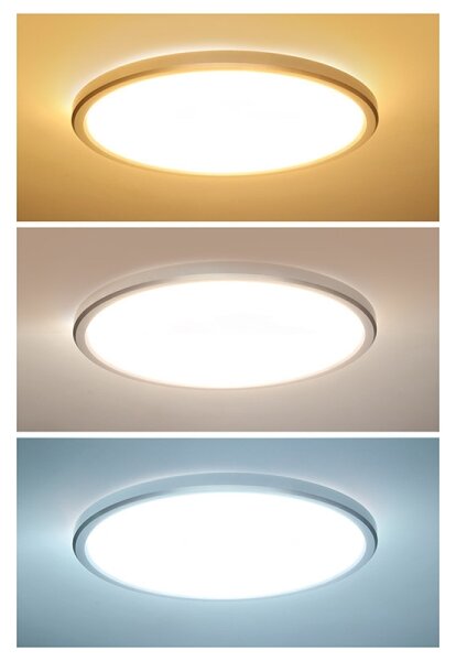 Solight WO826-LED Kúpeľňové stropné svietidlo ACATE 24W/230V 3000/4000/6000K pr.29,3cm IP54