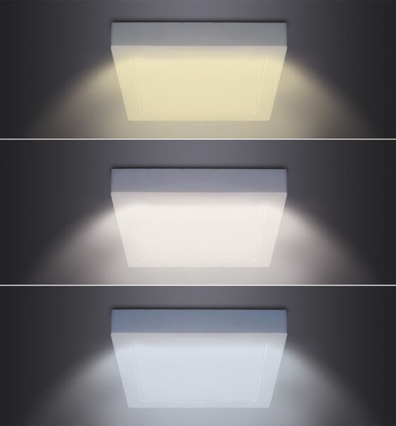 Solight WD173 - LED stropné svietidlo LED/18W/230V 3000/4000/6000K 22x22 cm biela