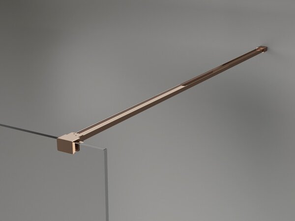 Mexen, Mexen Kioto-X sprchová stena 60 x 200 cm, matná 10 mm, ružové zlato - 800-060-101-60-30-X