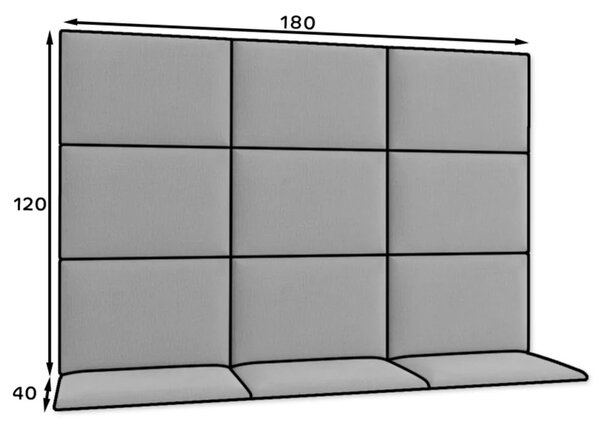 Set čalúnených panelov 180x120 VALERIO - horčicový
