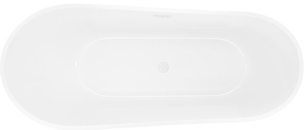Mexen Dora, voľne stojaca vaňa 150 x 75 cm, biela/čierna, biely prepad, 52071507575-20