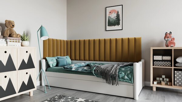 Set čalúnených panelov 210x90x60 VALERIO - horčicový