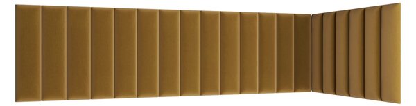 Set čalúnených panelov 210x90x60 VALERIO - horčicový