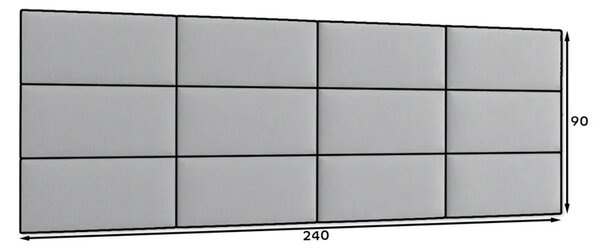 Set čalúnených panelov 240x90 VALERIO - modrý