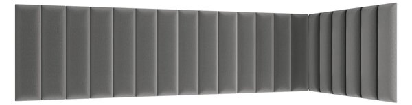 Set čalúnených panelov 210x90x60 VALERIO - šedý