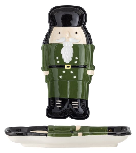 Servírovací tanier z kameniny Feast Nutcracker Green