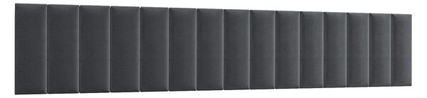 Set čalúnených nástenných panelov 300x60 VALERIO - tmavo šedý
