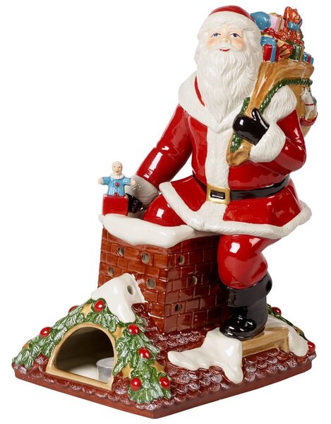 VILLEROY & BOCH Christmas Toys Memory svietnik / hrajúci Santa na streche, 32 cm, Villeroy & Boch