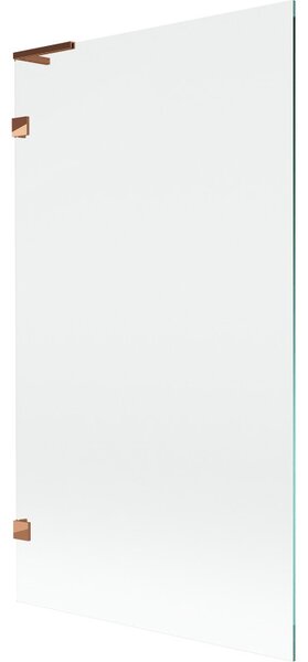 Mexen, Mexen Lunar L 1-krídlová vaňová zástena 100 x 150 cm, transparentná, ružové zlato - 897L-100-000-60-00