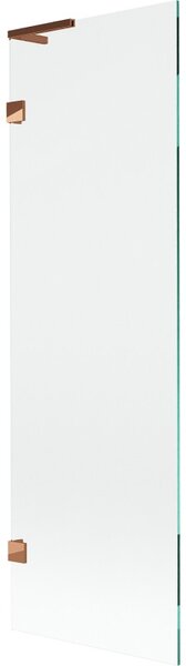 Mexen, Mexen Lunar L 1-krídlová vaňová zástena 60 x 150 cm, transparentná, ružové zlato - 897L-060-000-60-00