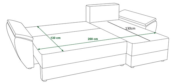 NovýNábytok.sk Rohová sedacia súprava Radiant L2 (tmavosivá + biela) (L). Akcia -20%. Vlastná spoľahlivá doprava až k Vám domov. 1062216