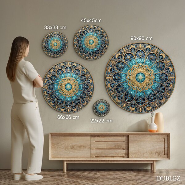 DUBLEZ | Mandala na stenu - Veritas | UV potlač, Premium