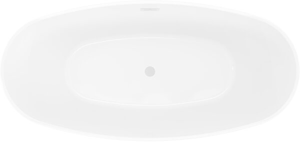 Mexen Olea, voľne stojaca vaňa, vzor, 170 × 80 cm, biela-čierna, biely prepad, 52821708075-20