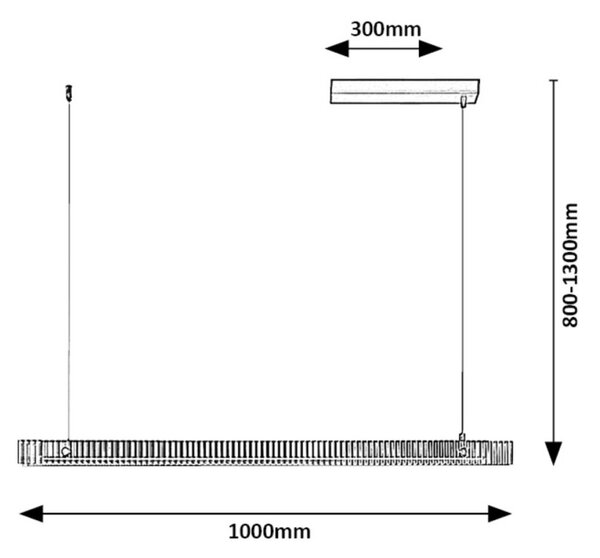 Rabalux 98072214 LED závesné stropné svietidlo Cital | 36W integrovaný LED zdroj | 1900lm | 3000K