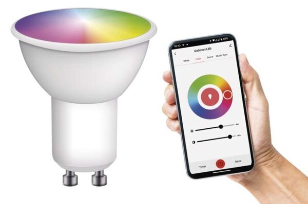 EMOS Inteligentná LED žiarovka GoSmart MR16/GU10 4,8W 230V Wi-Fi RGB stmievateľná
