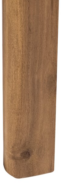 Záhradný jedálenský stôl svetlé akáciové drevo 180 x 90 cm pre 6 osôb obdĺžnikový tvar vonkajší škandinávsky štýl záhrada exteriér