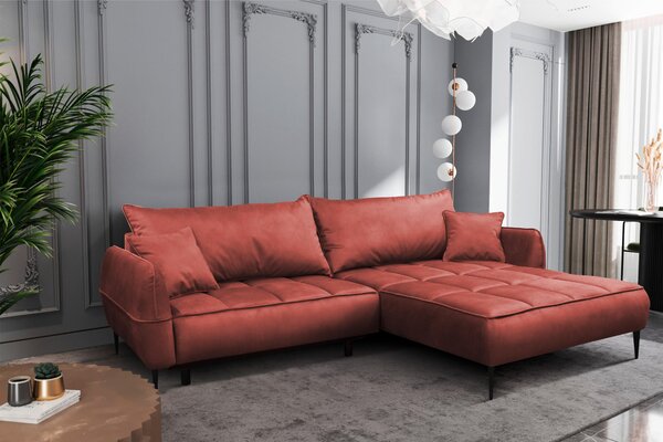 ROHOVÁ SEDAČKA, textil, koralová MID.YOU - Sedačky, Online Only