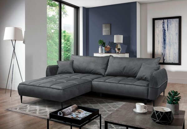 ROHOVÁ SEDAČKA, textil, sivá MID.YOU - Sedačky, Online Only