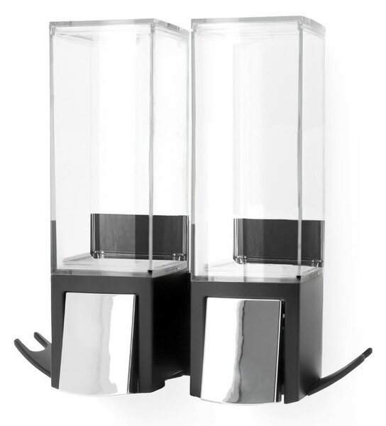 Dávkovač mydla Compactor Edge, 2 x 500 ml, čierna