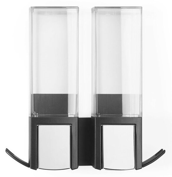 Dávkovač mydla Compactor Edge, 2 x 500 ml, čierna