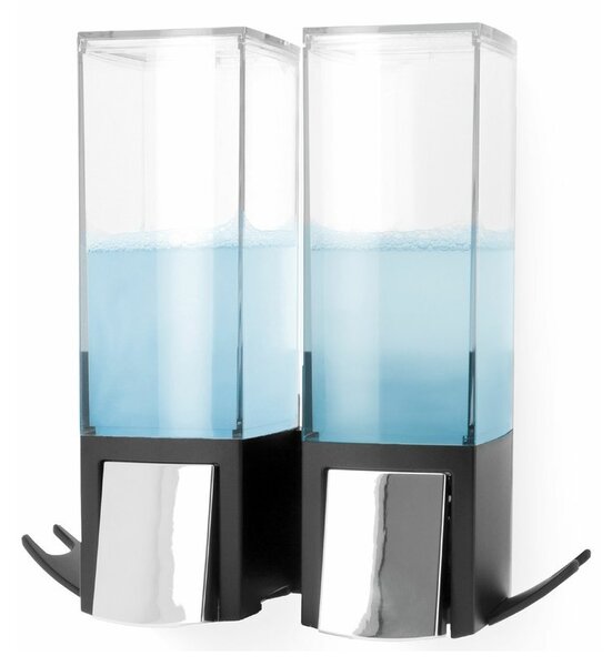 Dávkovač mydla Compactor Edge, 2 x 500 ml, čierna