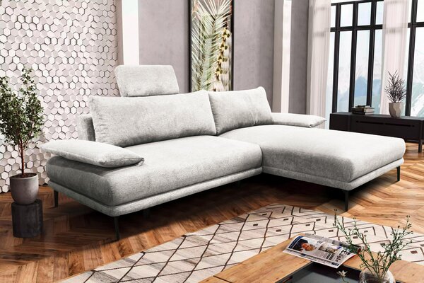 ROHOVÁ SEDAČKA, textil, biela MID.YOU - Sedačky, Online Only