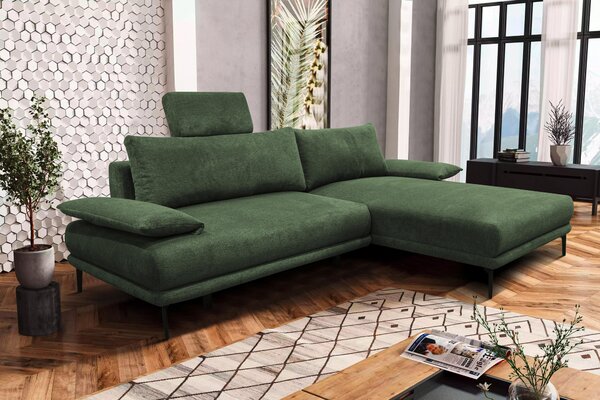 ROHOVÁ SEDAČKA, textil, zelená MID.YOU - Sedačky, Online Only