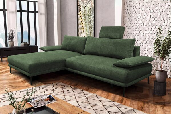 ROHOVÁ SEDAČKA, textil, zelená MID.YOU - Sedačky, Online Only