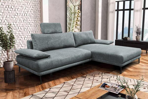 ROHOVÁ SEDAČKA, textil, sivá MID.YOU - Sedačky, Online Only