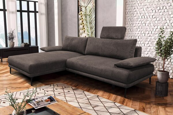 ROHOVÁ SEDAČKA, textil, sivohnedá MID.YOU - Sedačky, Online Only