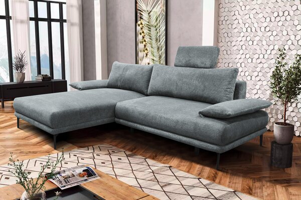 ROHOVÁ SEDAČKA, textil, sivá MID.YOU - Sedačky, Online Only