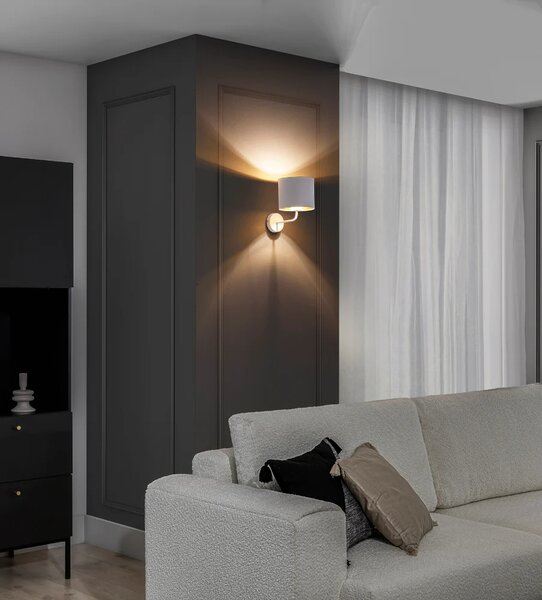 Nástenná moderná lampa VESPILLO - biela / zlatá