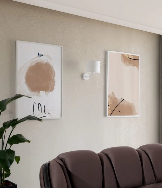Nástenná moderná lampa VESPILLO - biela