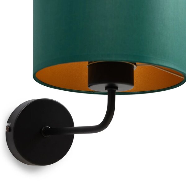 Nástenná moderná lampa VESPILLO - zelená/zlatá/čierna