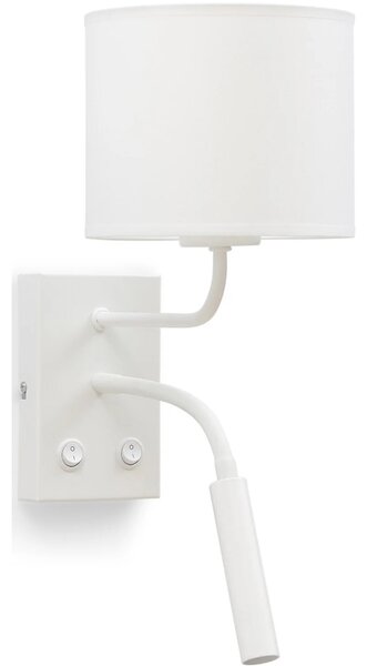 Nástenná lampa s čítacím ramenom VESPILLO - biela