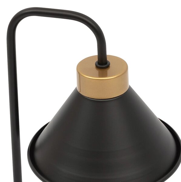 Moderná stolná lampa DETMER - čierna / zlatá