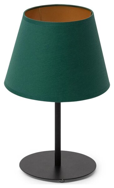 Stolová lampička na nočný stolík VESPILLO - zelená/zlatá/čierna