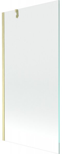 Mexen Next, 1-krídlová vaňová zástena 90 x 150 cm, 6mm číre sklo, zlatá matná, 895-090-000-00-00-55