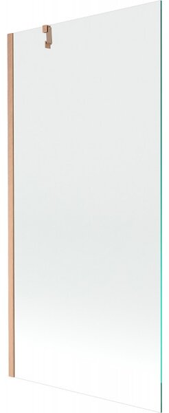 Mexen Next, 1-krídlová vaňová zástena 90 x 150 cm, 6mm číre sklo, medená matná, 895-090-000-00-00-65