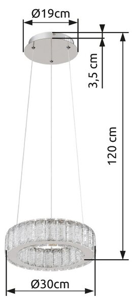 Globo 67162-30 LED závesné stropné svietidlo MUCKY | 30W integrovaný LED zdroj | 1920lm | 2700-6000K