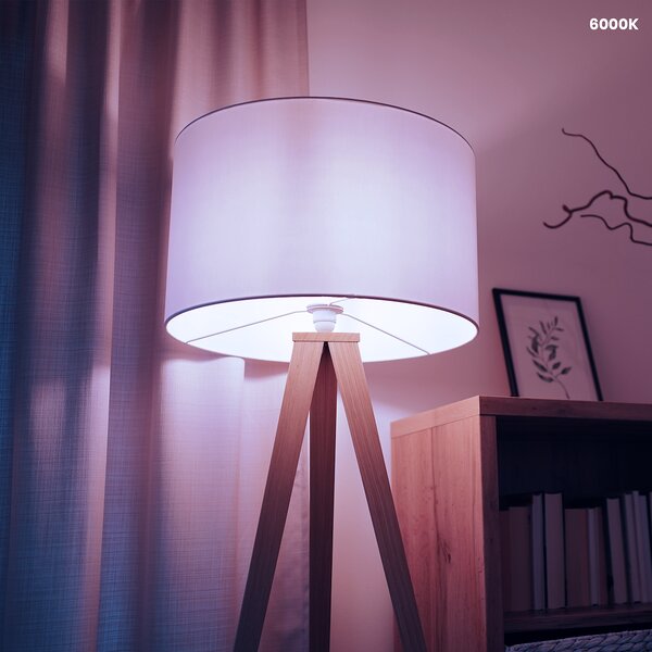 LED žiarovka E27 studená 6000k 7w 600 lm sviečka